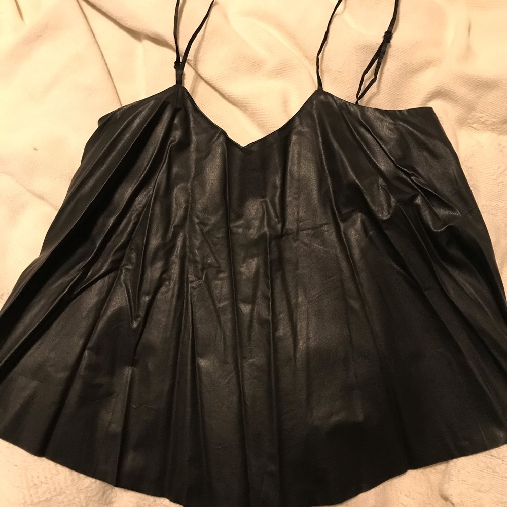 Black pleather top
